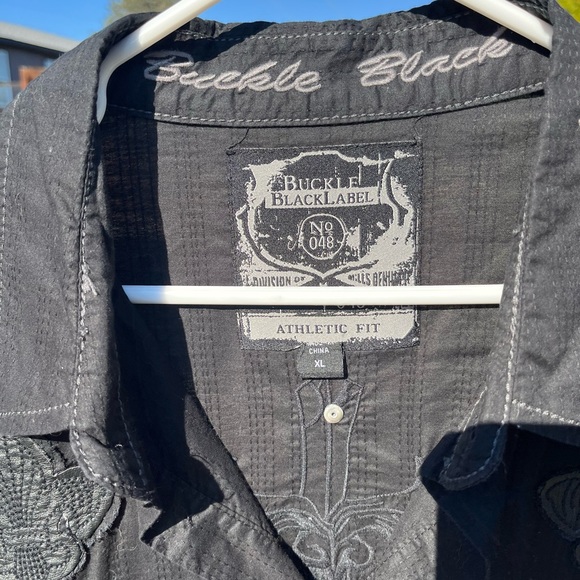 Mens Xl BLACK LABEL BUCKLE ATHLETIC FIT LONG SLEEVED SHIRT GREAT CONDITION - Picture 5 of 7